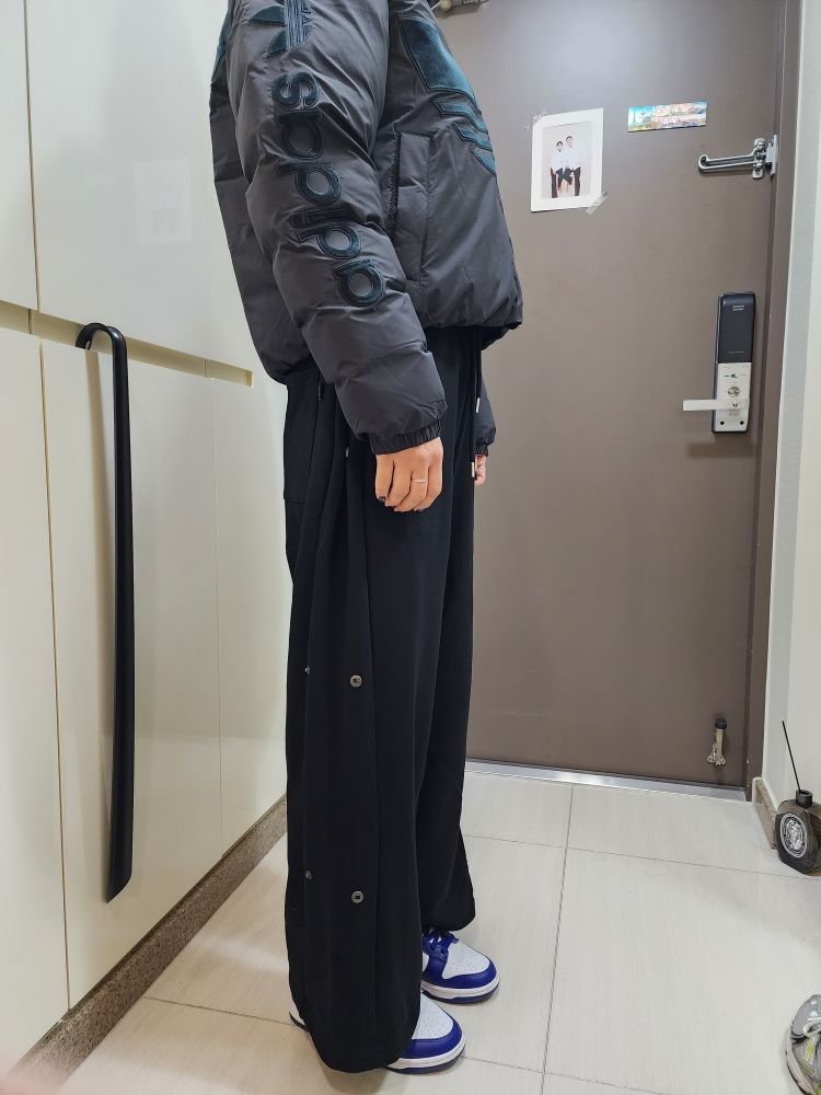 MUSINSA | AVANDRESS AV Snap Wide Pants BLACK