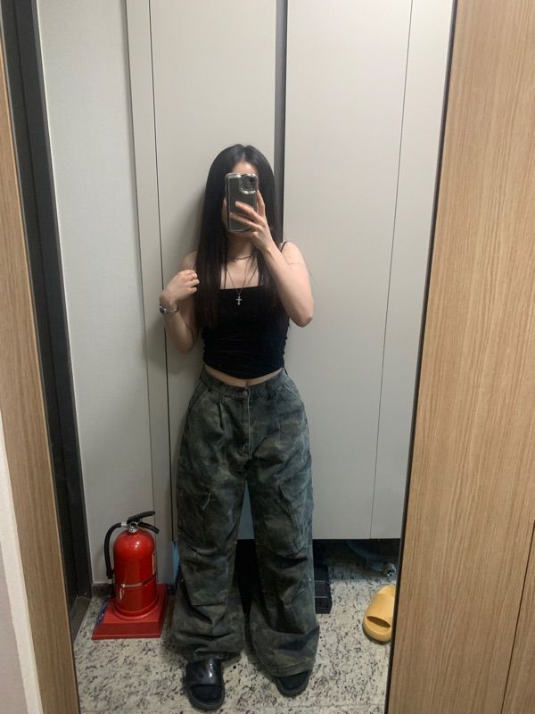 【AVANDRESS】 Side Big Cargo Pants VINTAGE PINK ★男女兼用★ MUSINSA | AVANDRESS Side Big Cargo Pants CAMO