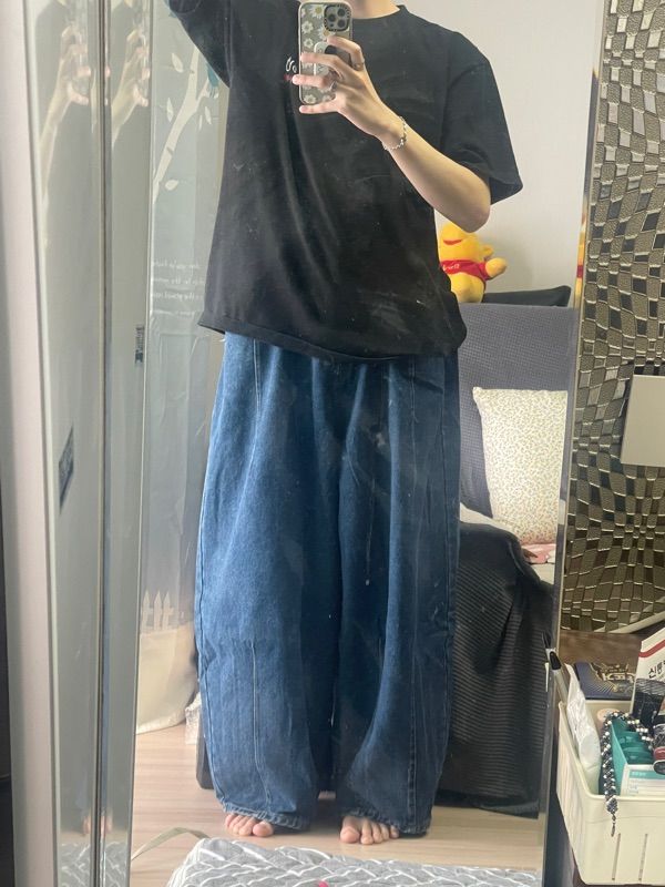 ☆AVANDRESS☆ Super Wide Dart Denim Pants BLUE AV43PT13BL MUSINSA | AVANDRESS Super Wide Dart Denim Pants BLUE