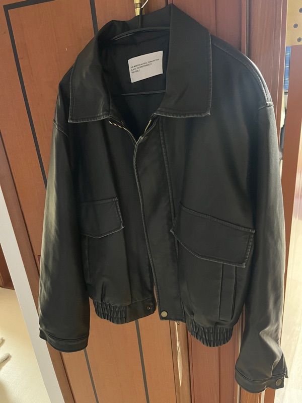 MUSINSA | PLACE STUDIO Wave Vintage Simple Collar Leather