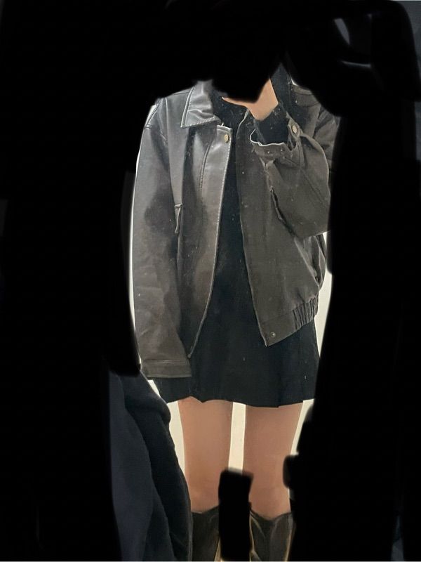 ジャケット ECO WAVE VINTAGE SIMPLE COLLAR LEATHER JACKET JUMPER MUSINSA | PLACE STUDIO Wave Vintage Simple Collar Leather
