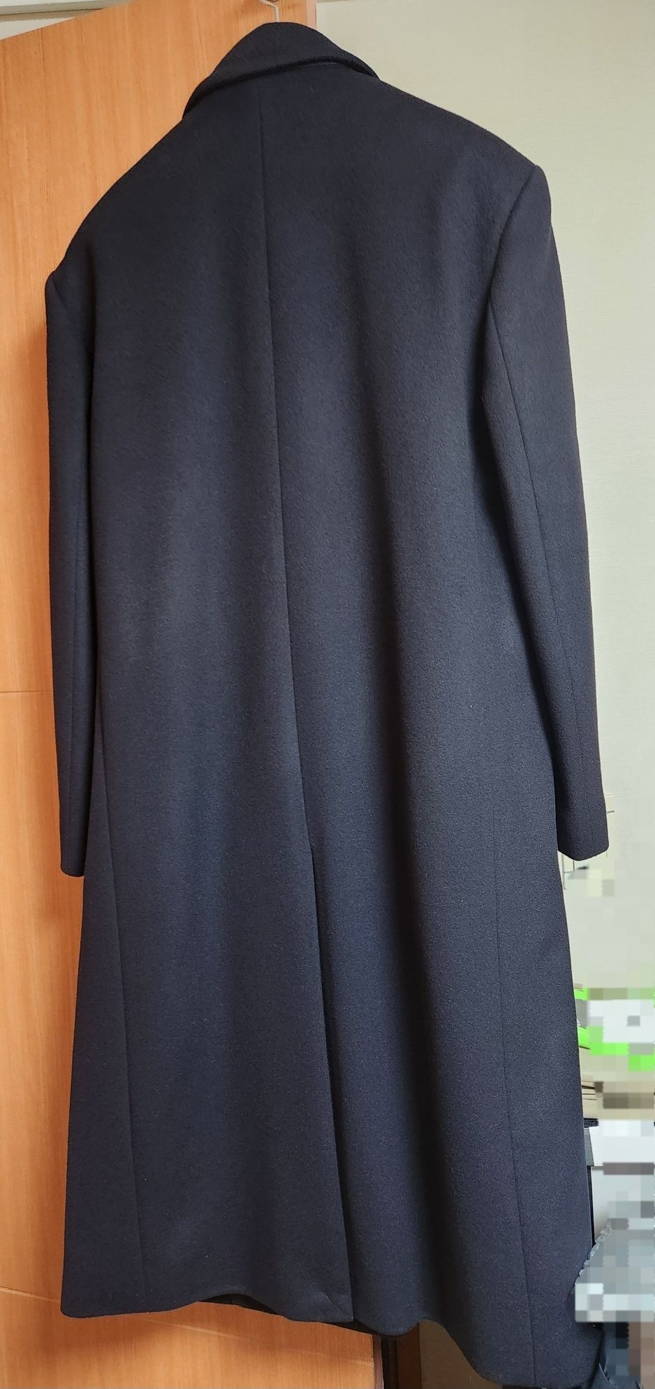 MUSINSA | INSILENCE Mapel Cashmere Peaked Double Coat DARK NAVY