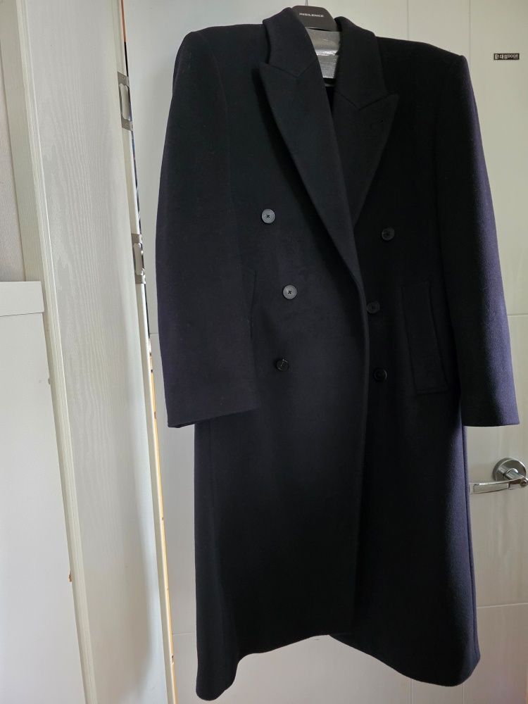 ジャケット・アウター INSILENCE cashmere peaked double coat MUSINSA | INSILENCE Mapel Cashmere Peaked Double Coat DARK NAVY