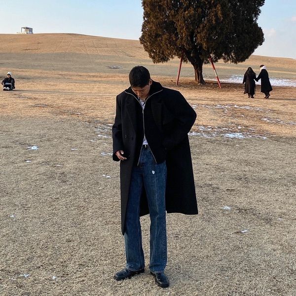 MUSINSA公式 | INSILENCE ニューフェルト オーバーサイズコート BLACK