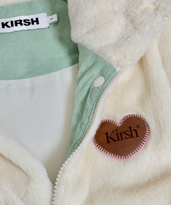☆人気☆【KIRSH】☆POCKET POINT 2 WAY CROP FUR JACKE.T☆ ポケット2ウェイクロップファージャケット【ブルー】