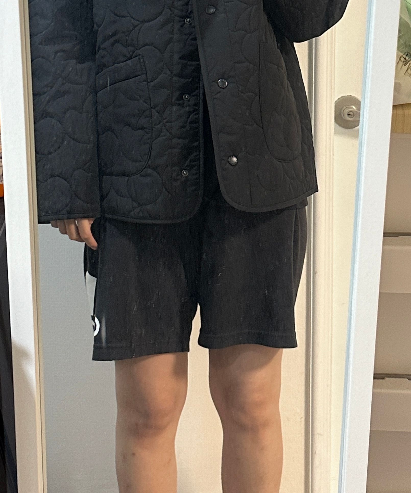 MUSINSA | KIRSH Cherry quilted jacket + muffler set [Salmon]