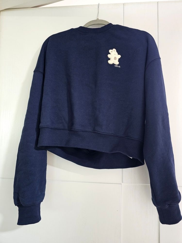 ★KIRSH★ Witty Bunny Waffen Crop Sweatshirt Navy MUSINSA | KIRSH Witty Bunny Waffen Crop Sweatshirt [Navy]