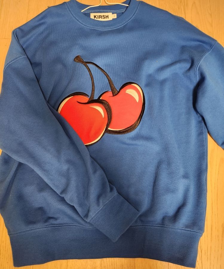MUSINSA | KIRSH Big Cherry Sweatshirt [Blue]