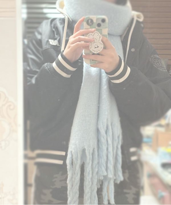 MUSINSA公式 | VVV Basic Big Muffler _ Beige