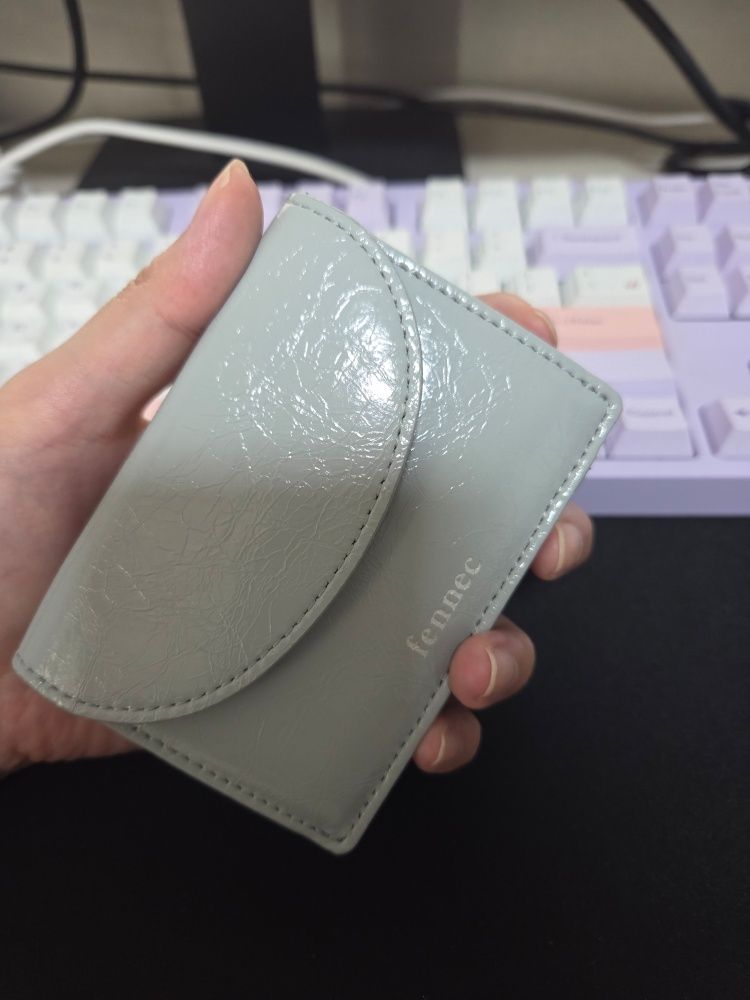 MUSINSA公式 | fennec CRINKLE HALFMOON MINI WALLET - MID GRAY