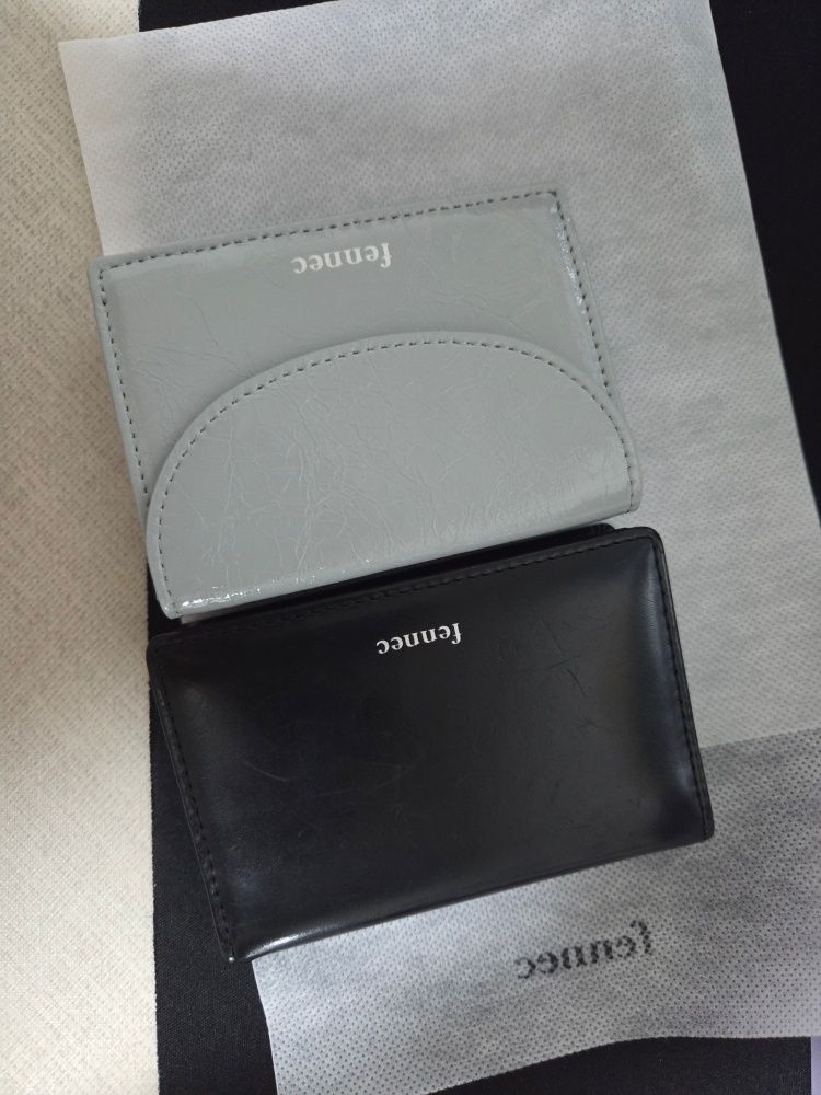 ★Fennec★ CRINKLE HALFMOON MINI WALLET BLACK FM1WT01BKF CRINKLE HALFMOON MINI WALLET - BLACK - Fennec
