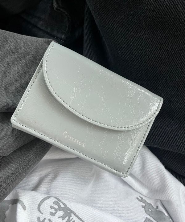 MUSINSA公式 | fennec CRINKLE HALFMOON MINI WALLET - MID GRAY