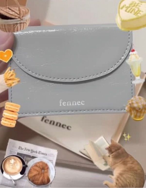 財布・小物その他 FENNEC CRINKLE HALFMOON MINI WALLET MID GREY CRINKLE HALFMOON MINI WALLET - MID GREY - Fennec