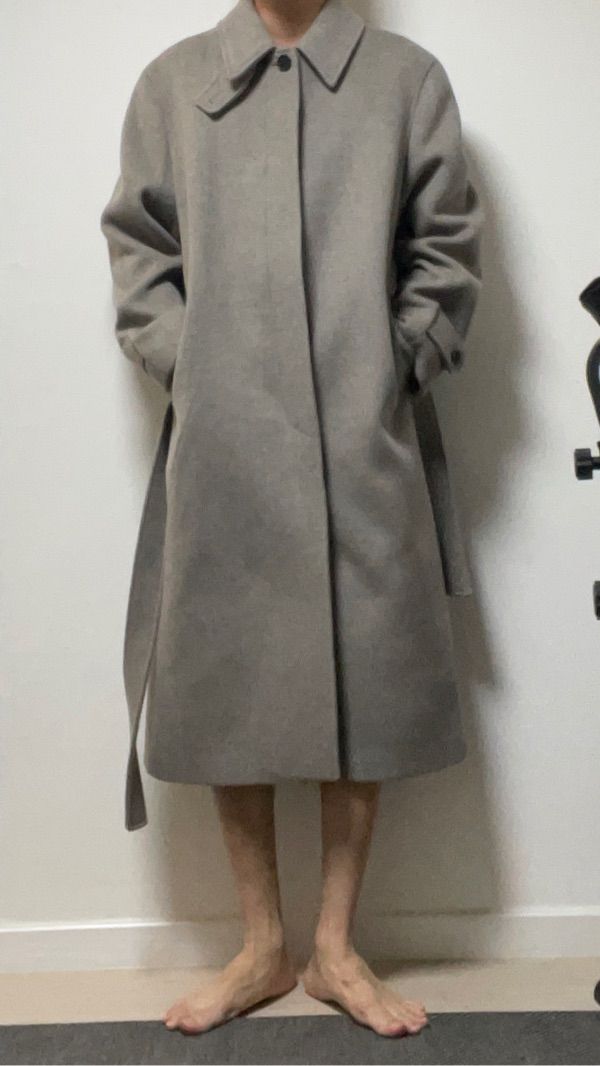 MUSINSA | DUNST BELTED WOOL MAC COAT BLACK_UNISEX_UDCO4D123BK