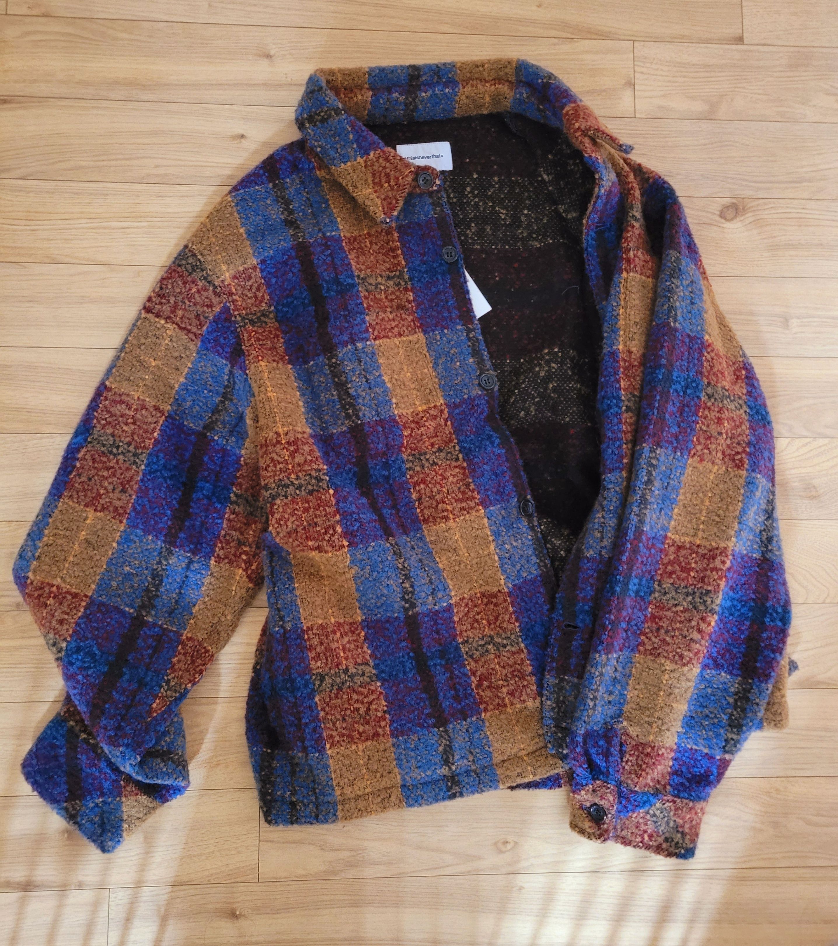 さらに100円引き◆thisisneverthat◆Boucle Check shirt Boucle-Check-shirt-Olive1.jpg?
