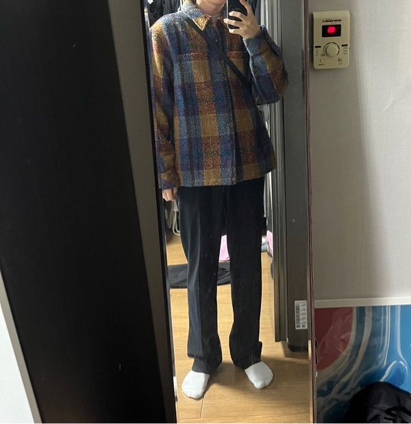 MUSINSA | thisisneverthat® Boucle Check Shirt Blue