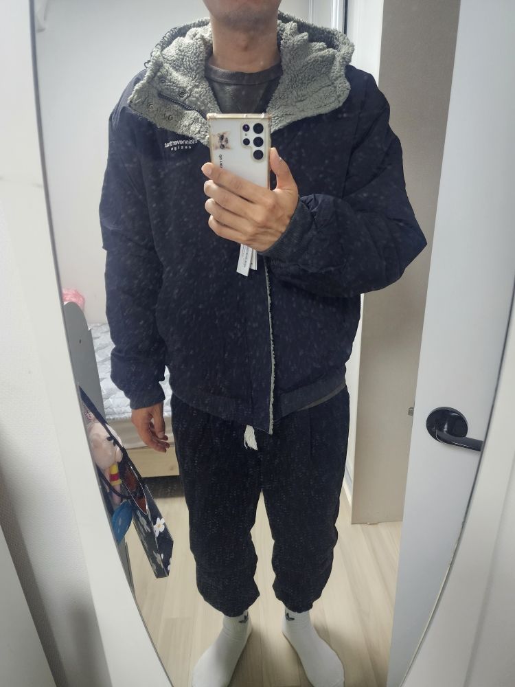 MUSINSA | thisisneverthat® Reversible Sherpa Jacket Black