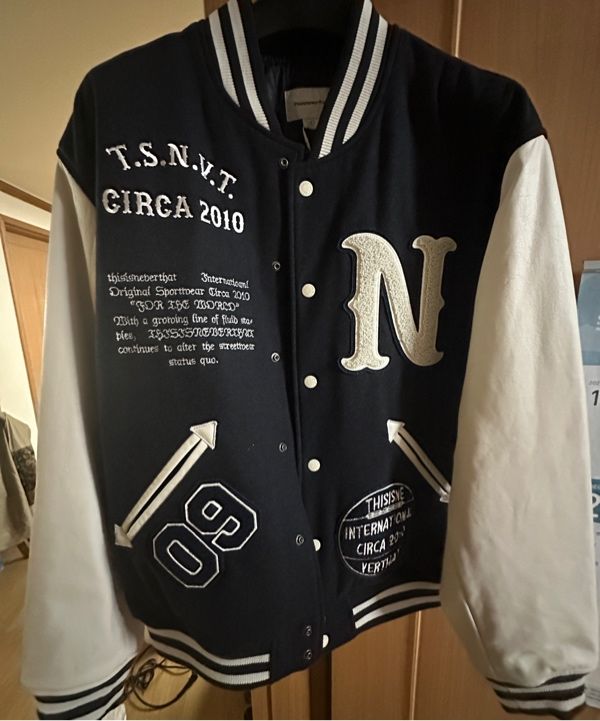 MUSINSA | thisisneverthat® Originals Varsity Jacket Navy