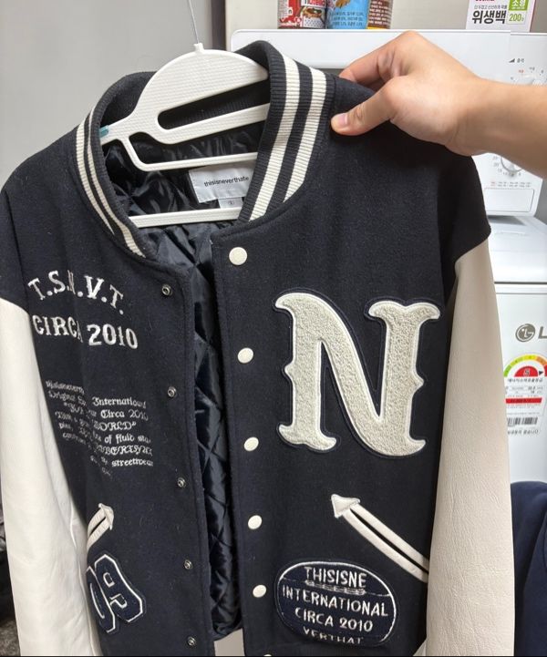MUSINSA公式 | thisisneverthat Originals Varsity Jacket Navy