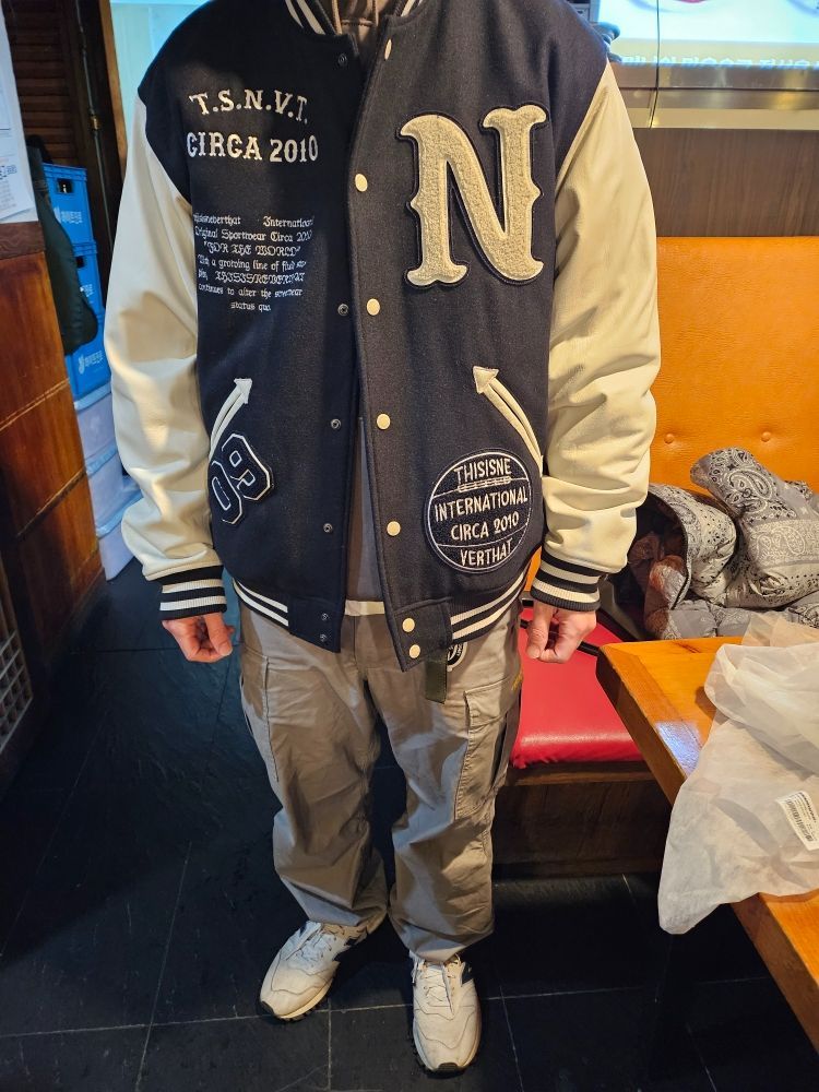 MUSINSA | thisisneverthat® Originals Varsity Jacket Black
