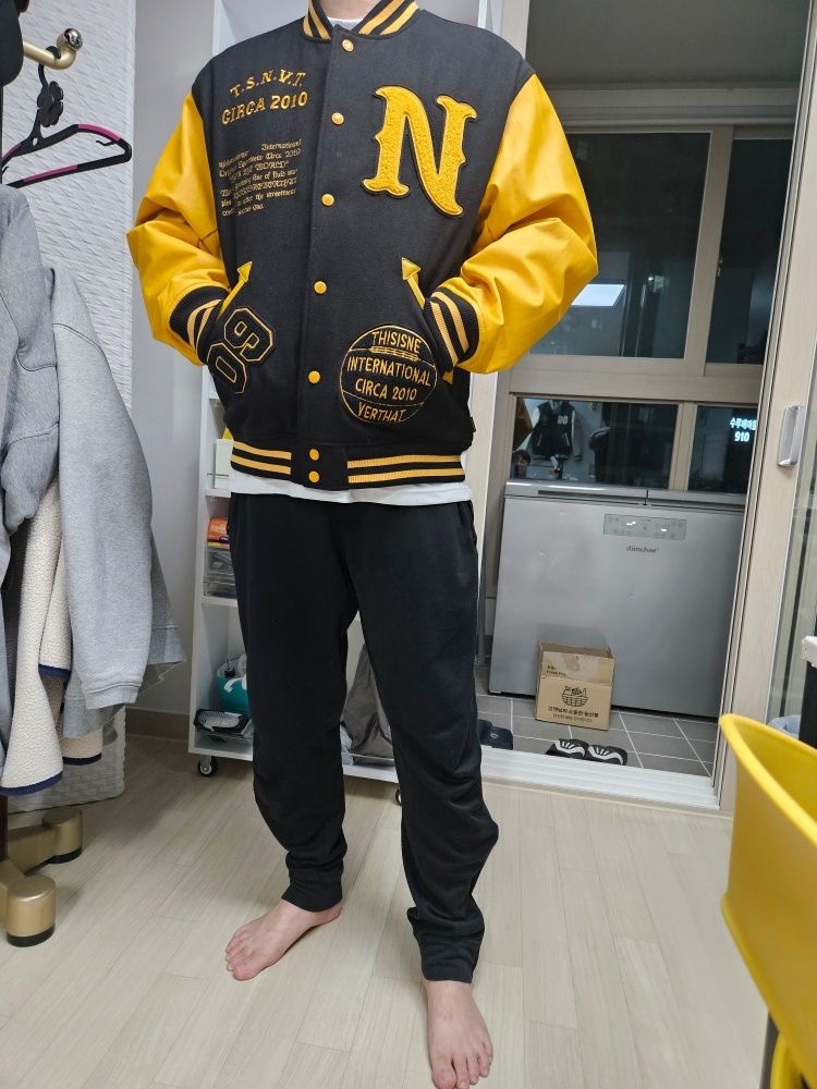 MUSINSA公式 | thisisneverthat Originals Varsity Jacket Black