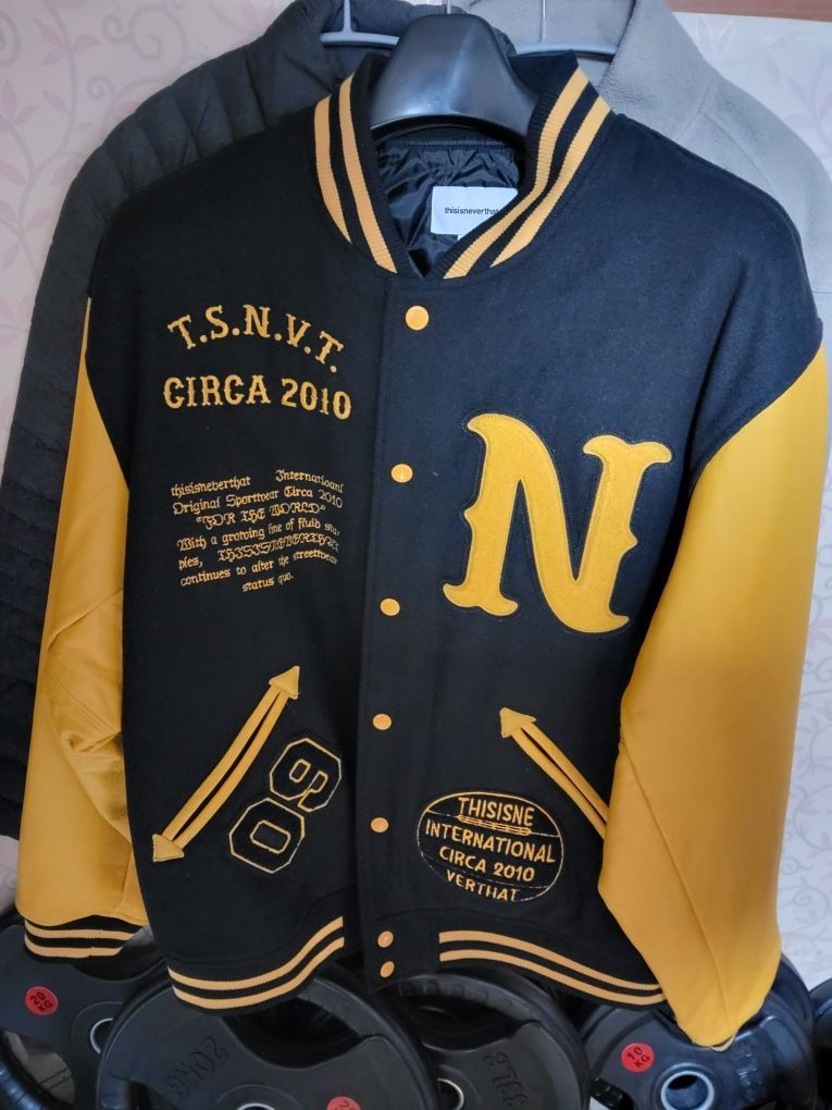 MUSINSA公式 | thisisneverthat Originals Varsity Jacket Black