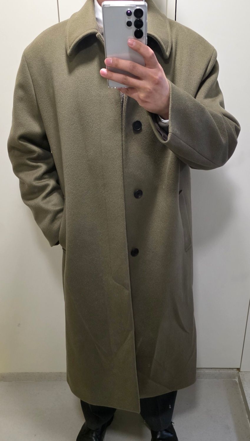 MUSINSA公式 | DRAW FIT プレミアピュアカシミヤバルマカンコート [モカ]