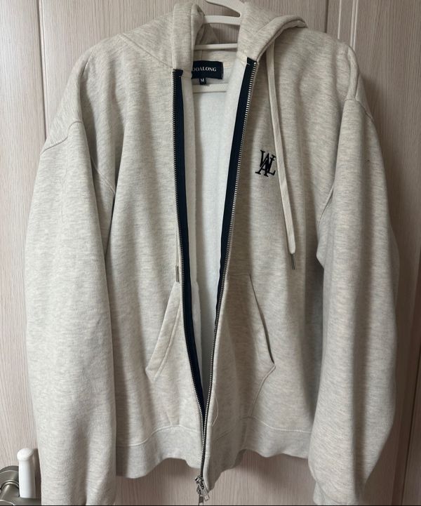 MUSINSA | WOOALONG (Napping)Signature hood zip-up - OAT MEAL