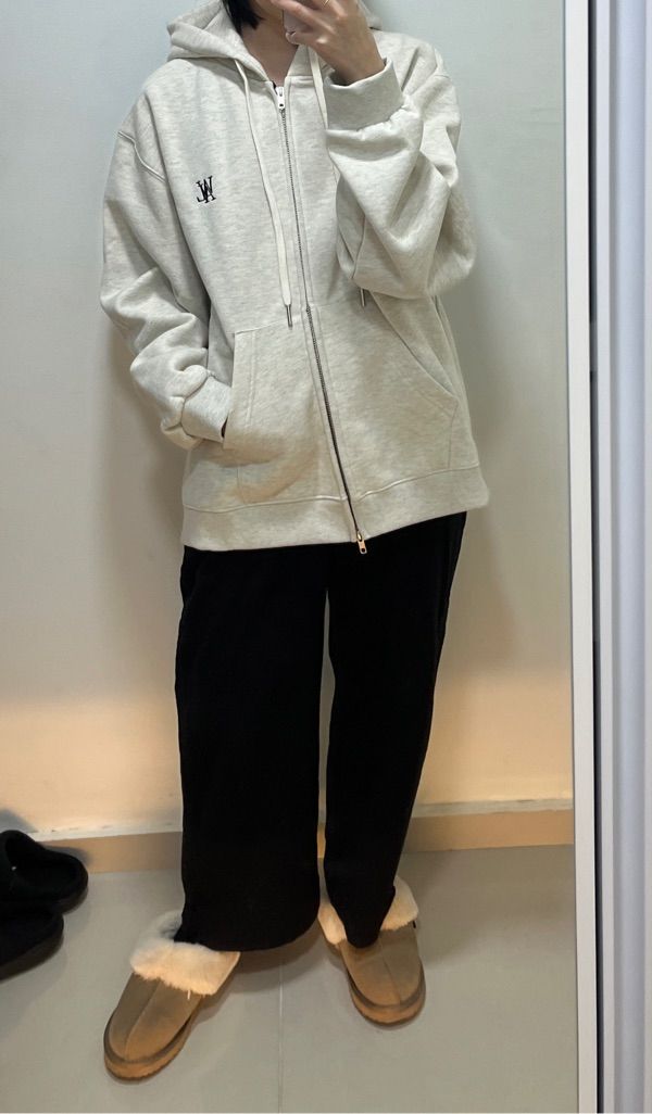 ジャケット WOOALONG Signature hood zipup OAT MEAL Signature hood zip-up - OAT MEAL - WOOALONG | 60% - Asian