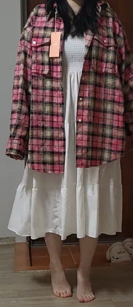 MUSINSA | ASIF CALIE DIRTYWASHING OVERFIT CHECK SHIRT PINK