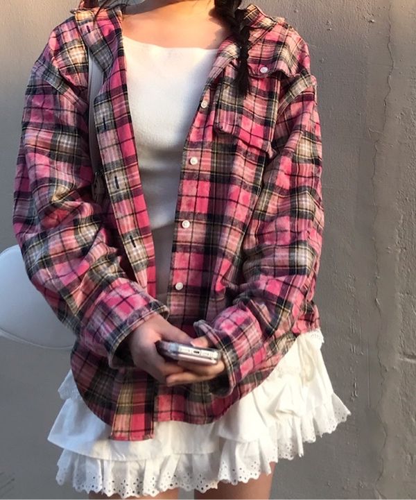 ASIF CALIE チェックシャツ MUSINSA公式 | ASIF CALIE DIRTYWASHING OVERFIT CHECK SHIRT BLACK