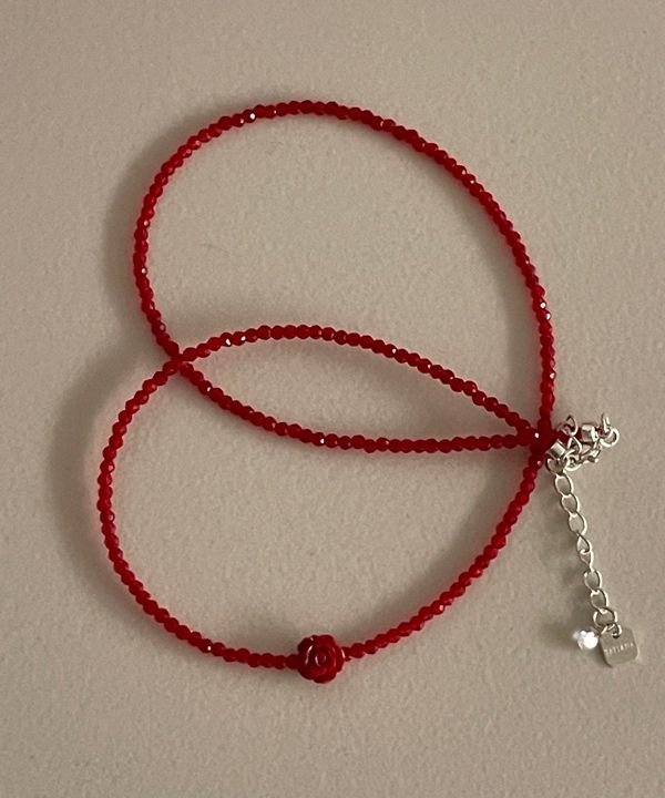 ◇TATIANA◇ (Silver 925) Dorothy Rose Bead Necklace NZ2126 MUSINSA | TATIANA (Silver 925) Dorothy Rose Bead Necklace NZ2126