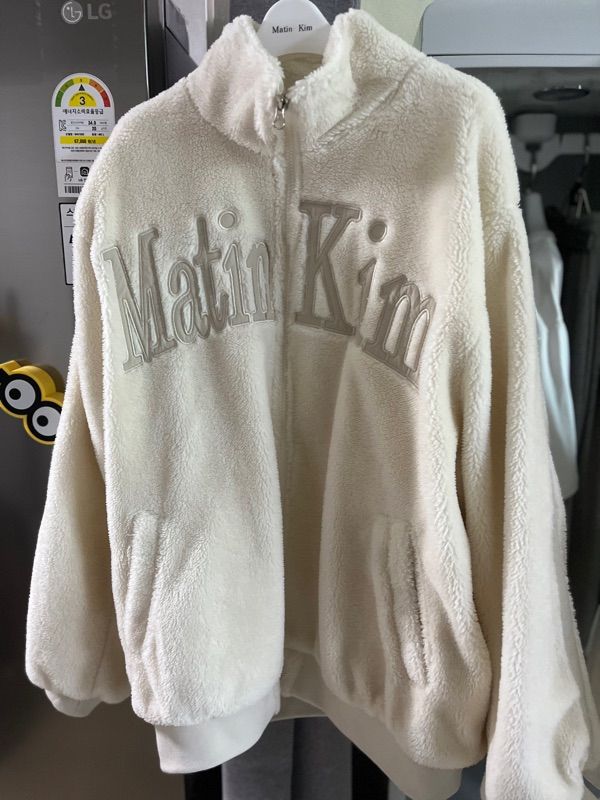 MUSINSA | MATIN KIM TEDDY FLEECE JUMPER IN IVORY