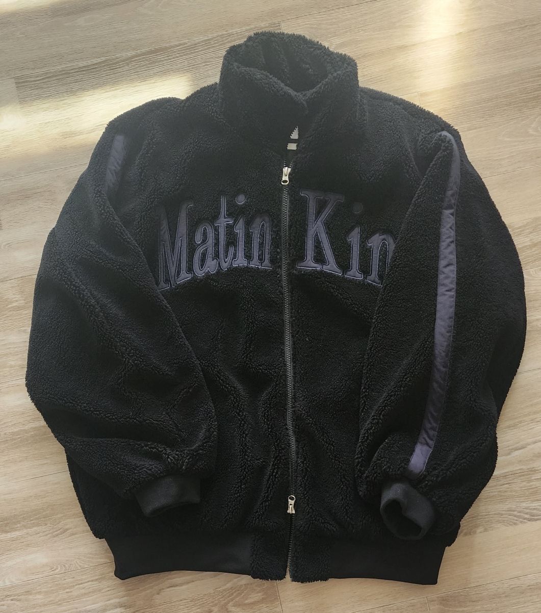 MUSINSA公式 | MATIN KIM TEDDY FLEECE JUMPER IN BLACK