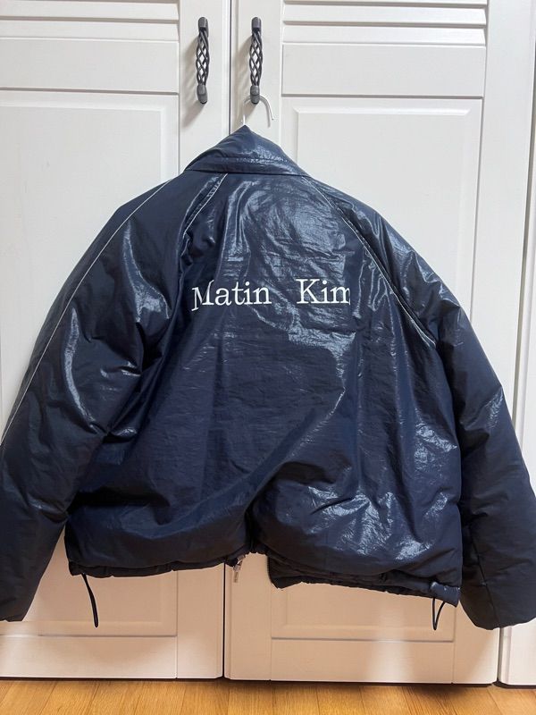 MUSINSA公式 | MATIN KIM MATIN LOGO COATING DOWN JUMPER IN NAVY