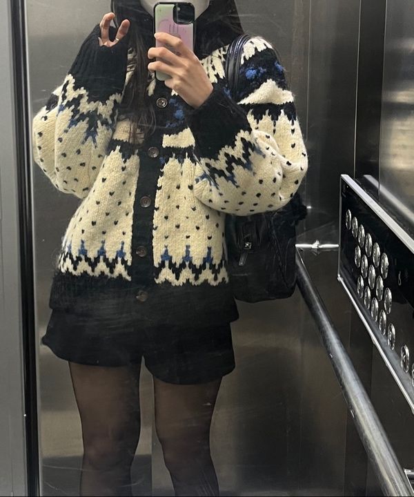 MUSINSA | GREENBUTTER Heidi Alpaca Nordic Cardigan (Ivory)