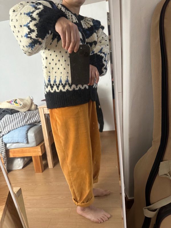 MUSINSA | GREENBUTTER Heidi Alpaca Nordic Cardigan (Ivory)