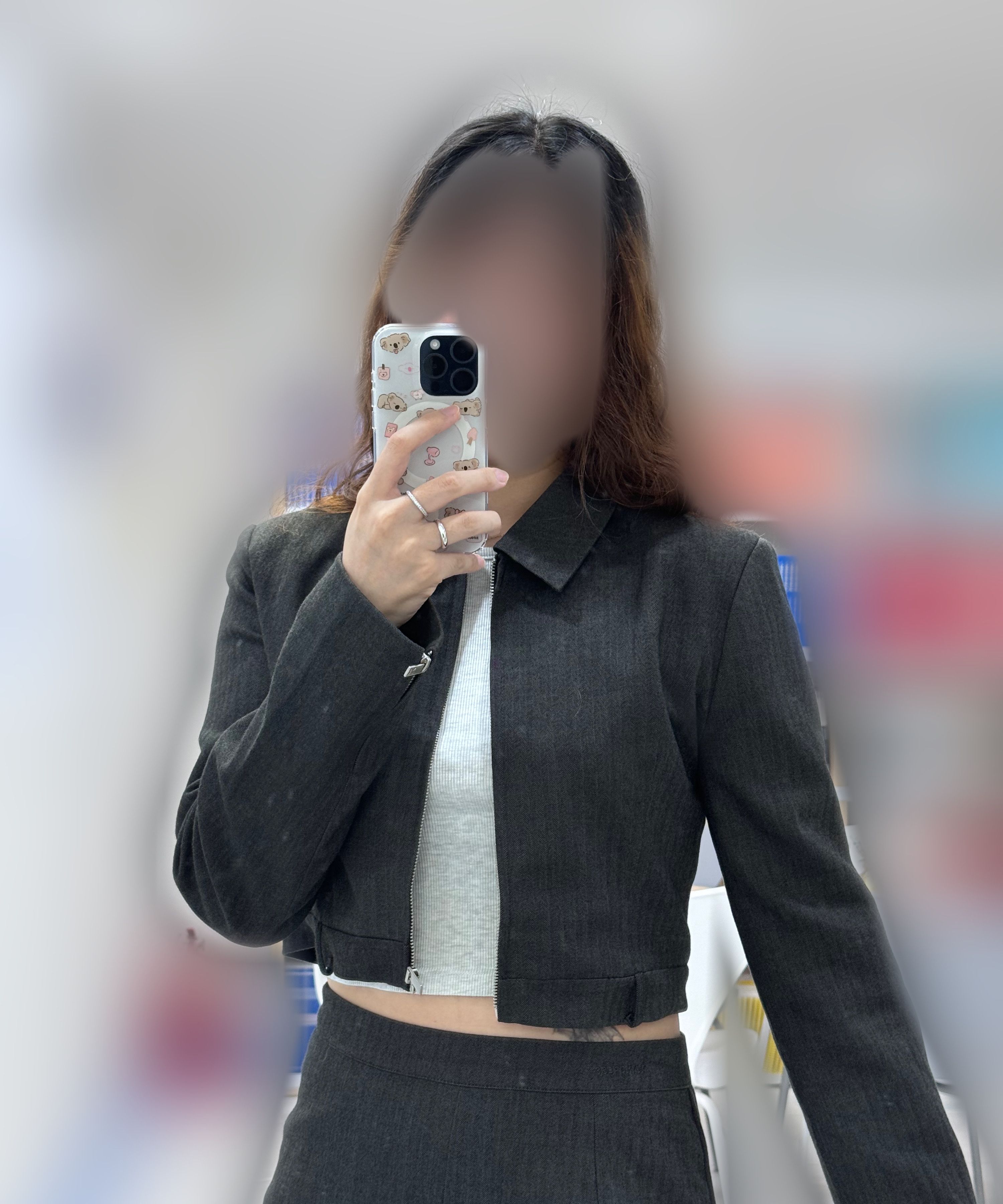 ジャケット AVANDRESS Jaya Crop Jacket BLACK MUSINSA | AVANDRESS Jaya Crop Jacket CHARCOAL