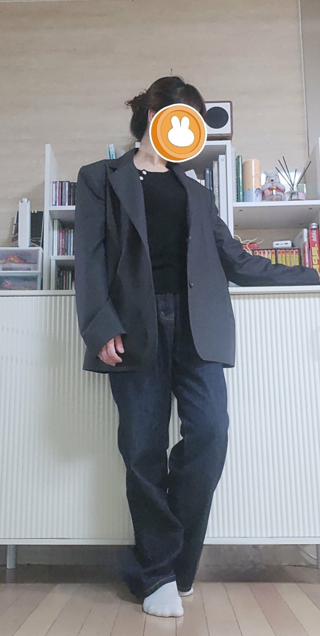MUSINSA | AVANDRESS Curved Two Button Blazer Olive