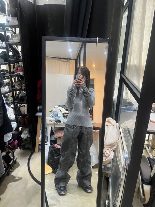 NACHE FAINT SPRAY RIBBED KNIT (UNISEX)【送料/関税込】 MUSINSA | NACHE FAINT SPRAY RIBBED KNIT (UNISEX) BLACK