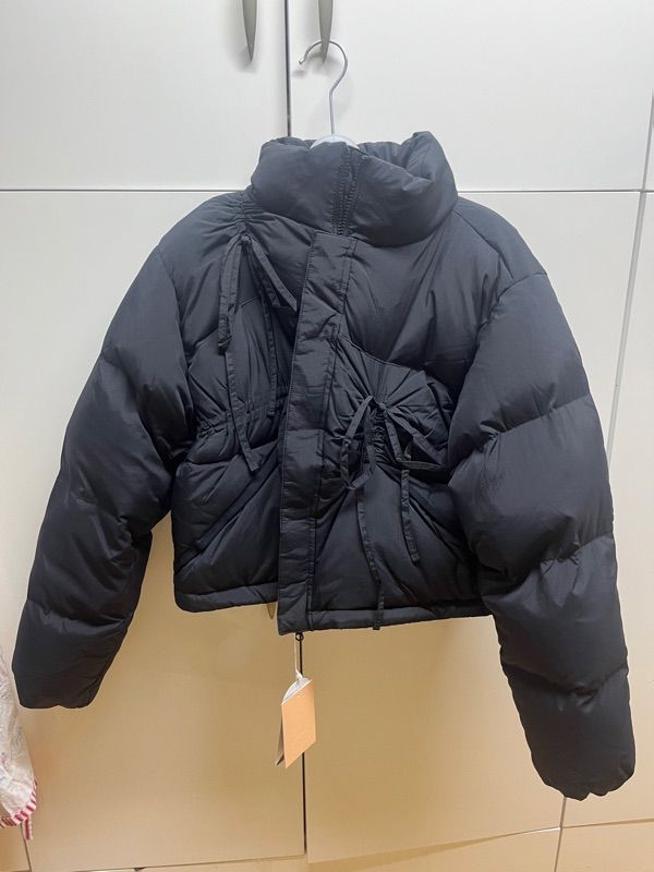 ダウンジャケット・コート sinoon RIBBON DETAIL PUFFER JACKET BLACK MUSINSA | SINOON RIBBON DETAIL PUFFER JACKET (BLACK)