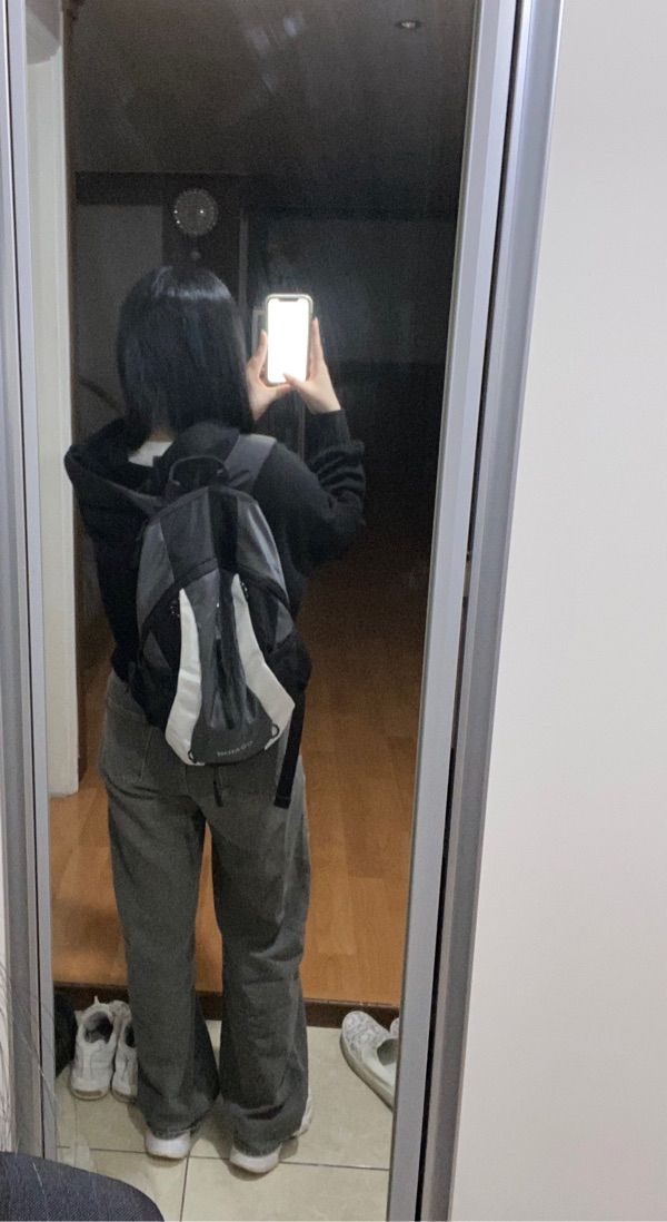MUSINSA | NOIAGO NOI1089 Multi-logo backpack (gray)