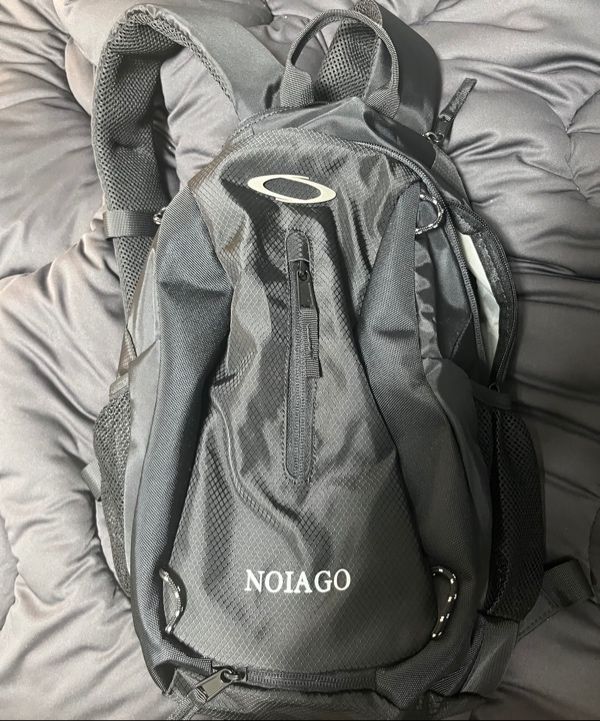 MUSINSA | NOIAGO NOI1090 Multi Logo Backpack (Black)