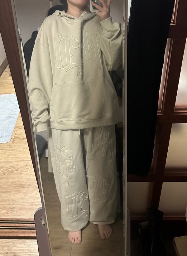 パーカー・フーディ [HOODHOOD] HD Logo applique overfit hood tshirt IVORY MUSINSA公式 | HOODHOOD HD logo applique overfit hood ivory