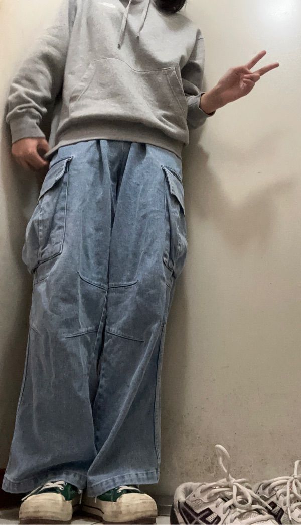 【SATIIIZ】Racket Dart Over Wide Denim Pants SATIIIZ】Racket Dart Over Wide Denim Pants SATiiiZ