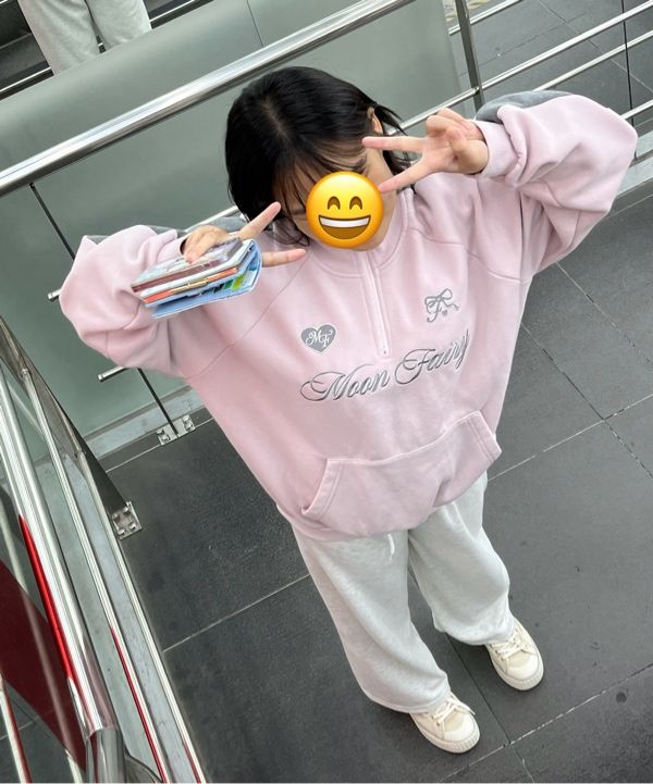 MUSINSA公式 | MOON FAIRY MF Fairy Uniform Half Zip-Up - Pink