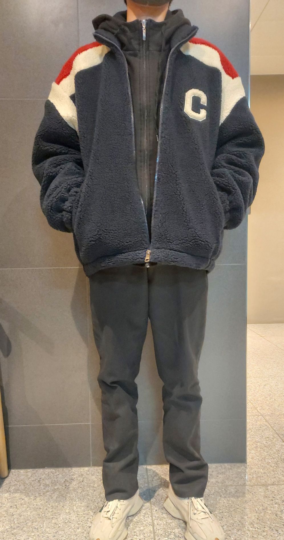 [COVERNAT]★韓国人気★C logo sherpa jacket MUSINSA | COVERNAT C Logo Caraless Sherpa Jacket Black
