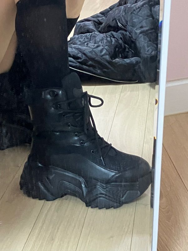 ■韓国:限定品■[LEEY] PLATFORM BOOTS SNEAKERS MUSINSA | L.E.E.Y PLATFORM BOOTS SNEAKERS BLACK