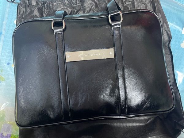 MUSINSA | NICK&NICOLE CRYSTAL LEATHER BOSTON BAG_BLACK