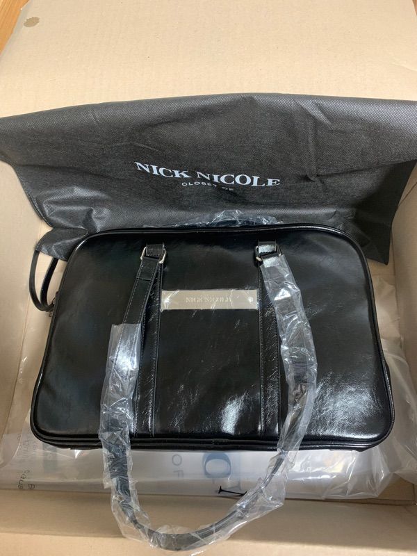 MUSINSA | NICK&NICOLE CRYSTAL LEATHER BOSTON BAG_BLACK